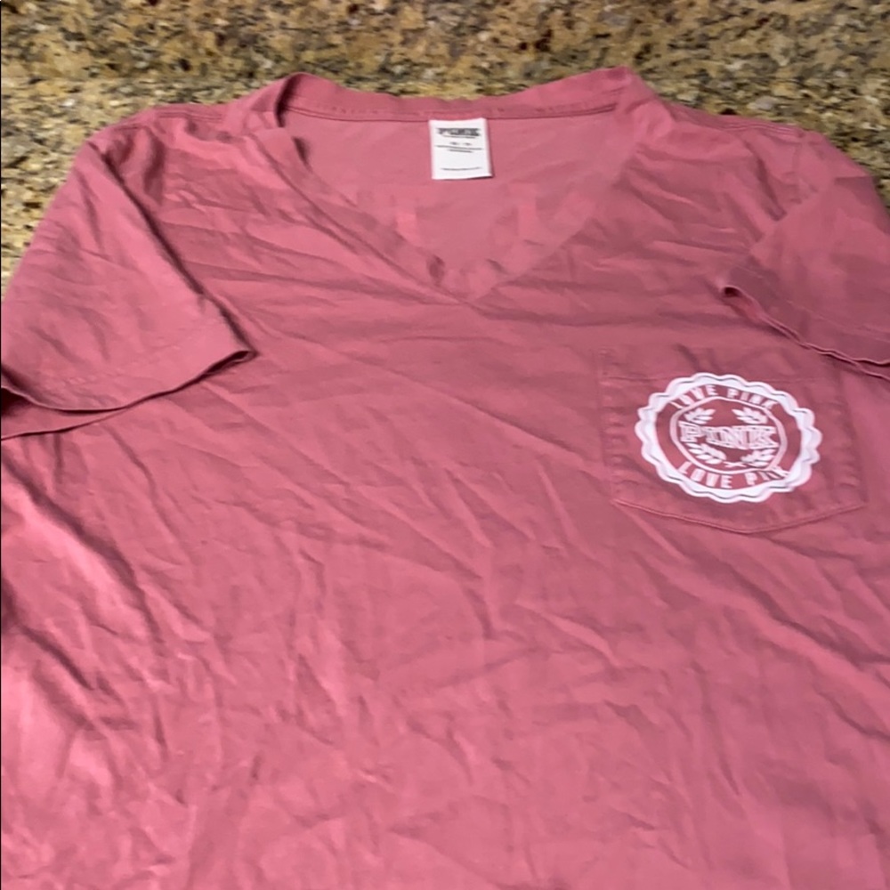 Pink Victoria’s Secret T-shirt size XS.